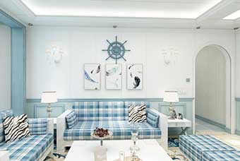 湖北地中海风格-客厅