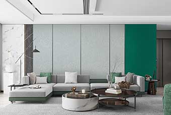 湖北轻奢风格-客厅